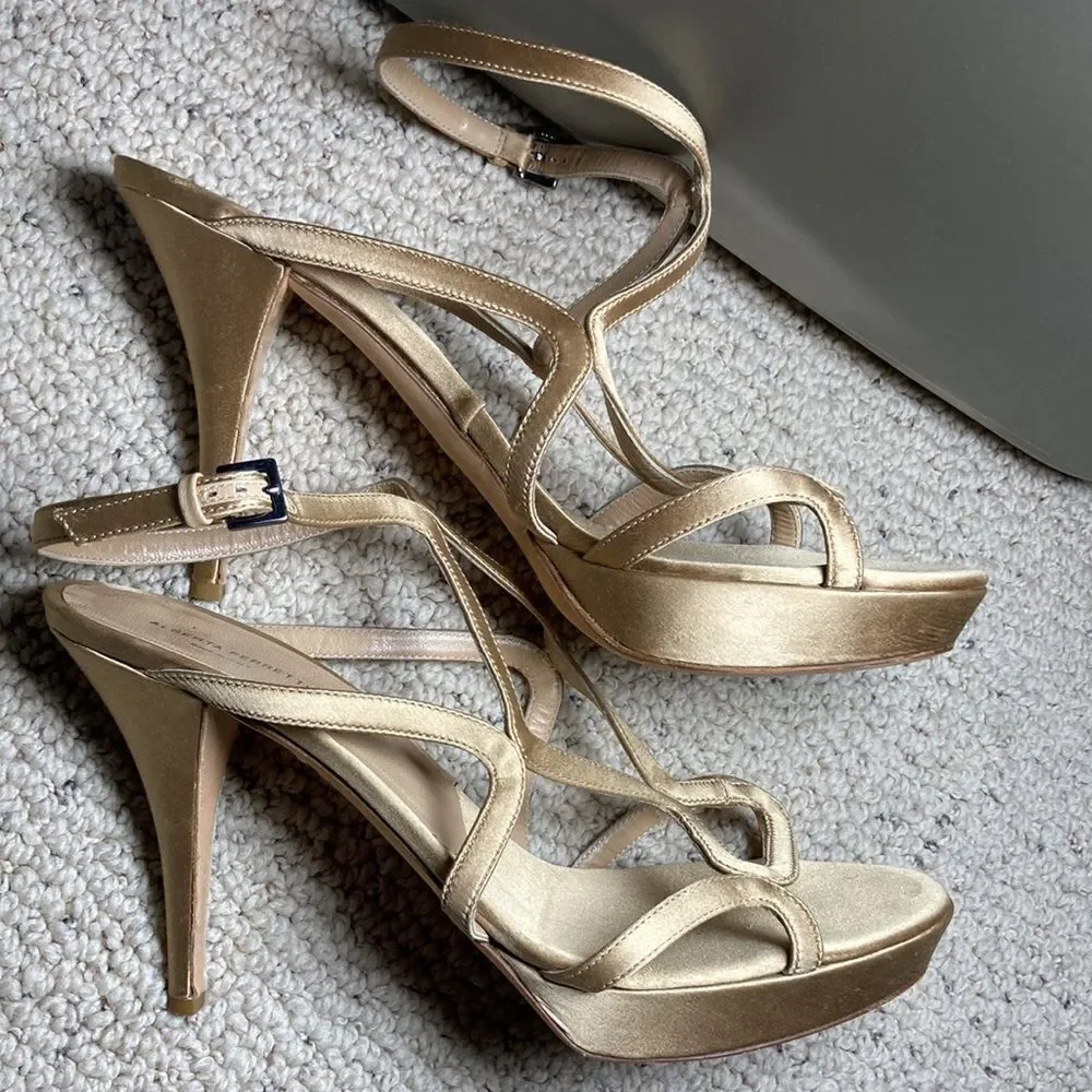 Alberta Ferretti Gold Heels Size 41 / 10.5